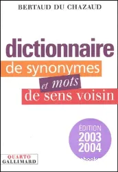 Dictionnaire de synonymes et mots de sens voisin