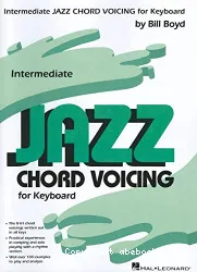 Intermediate jazz chord voicing for keyboard