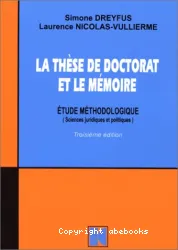 Thèse de doctorat et le mémoire (La)