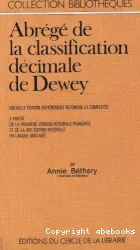 Abrégé de la classification décimale de Dewey