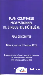 Plan comptable hôtelier 2011