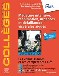 Médecineintensive, réanimation, urgences et défaillances viscérales aiguës