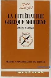 Littérature grecque moderne (La)