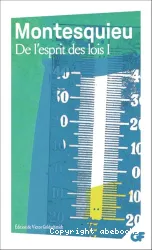 De l'esprit des lois I