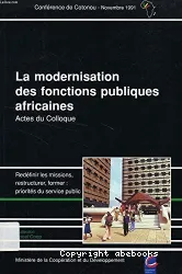 Modernisation des fonctions publiques africaines (La)